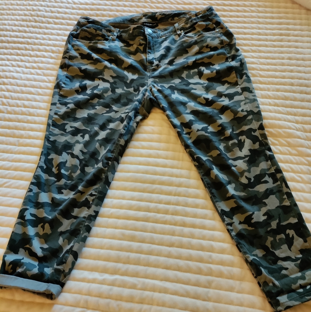 Lane Bryant army print pants